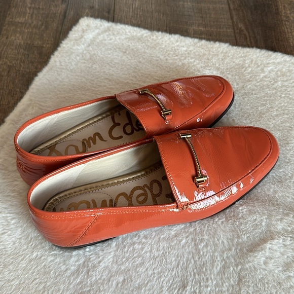 Sam Edelman Patent tangerine Orange Loafers - Picture 2 of 14